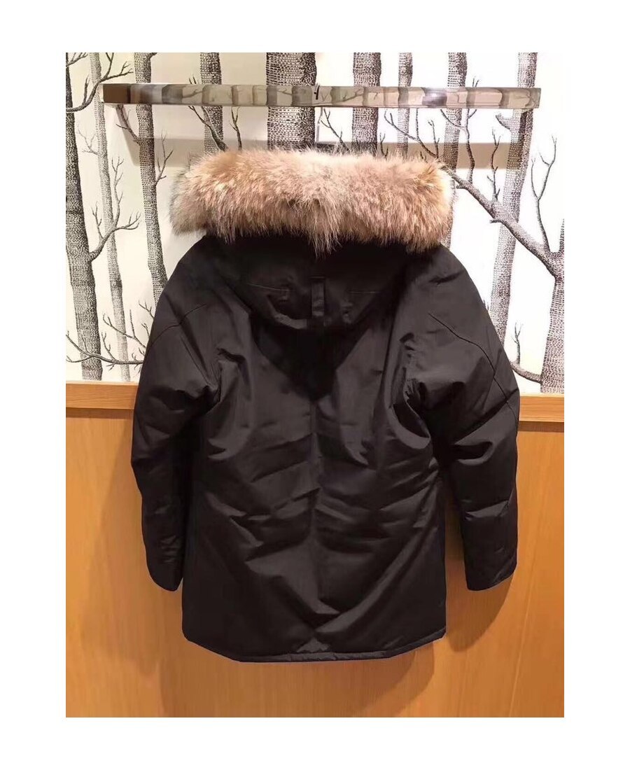 Canada Goose Langford Slim Fit Down Parka With Genuine Coyote Fur Trim In Black