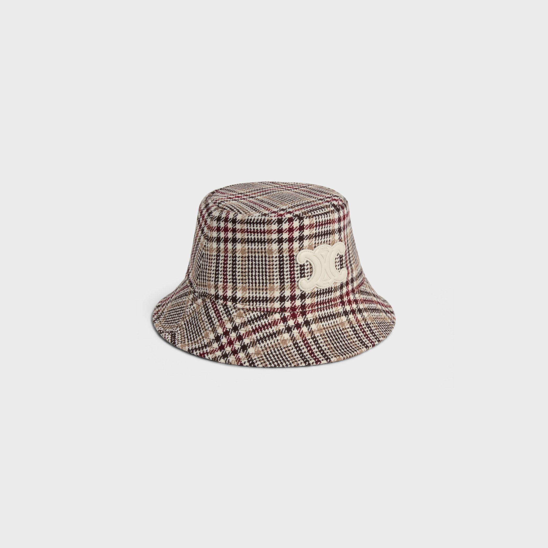 Celine Triomphe Bob In Prince Of Wales Wool