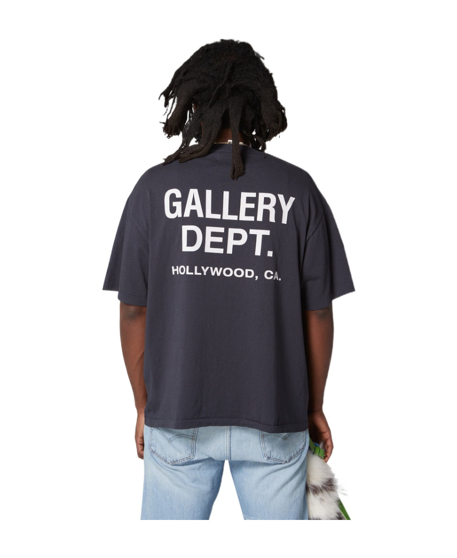 Gallery Dept. Black Logo Printed T-shirt In Black