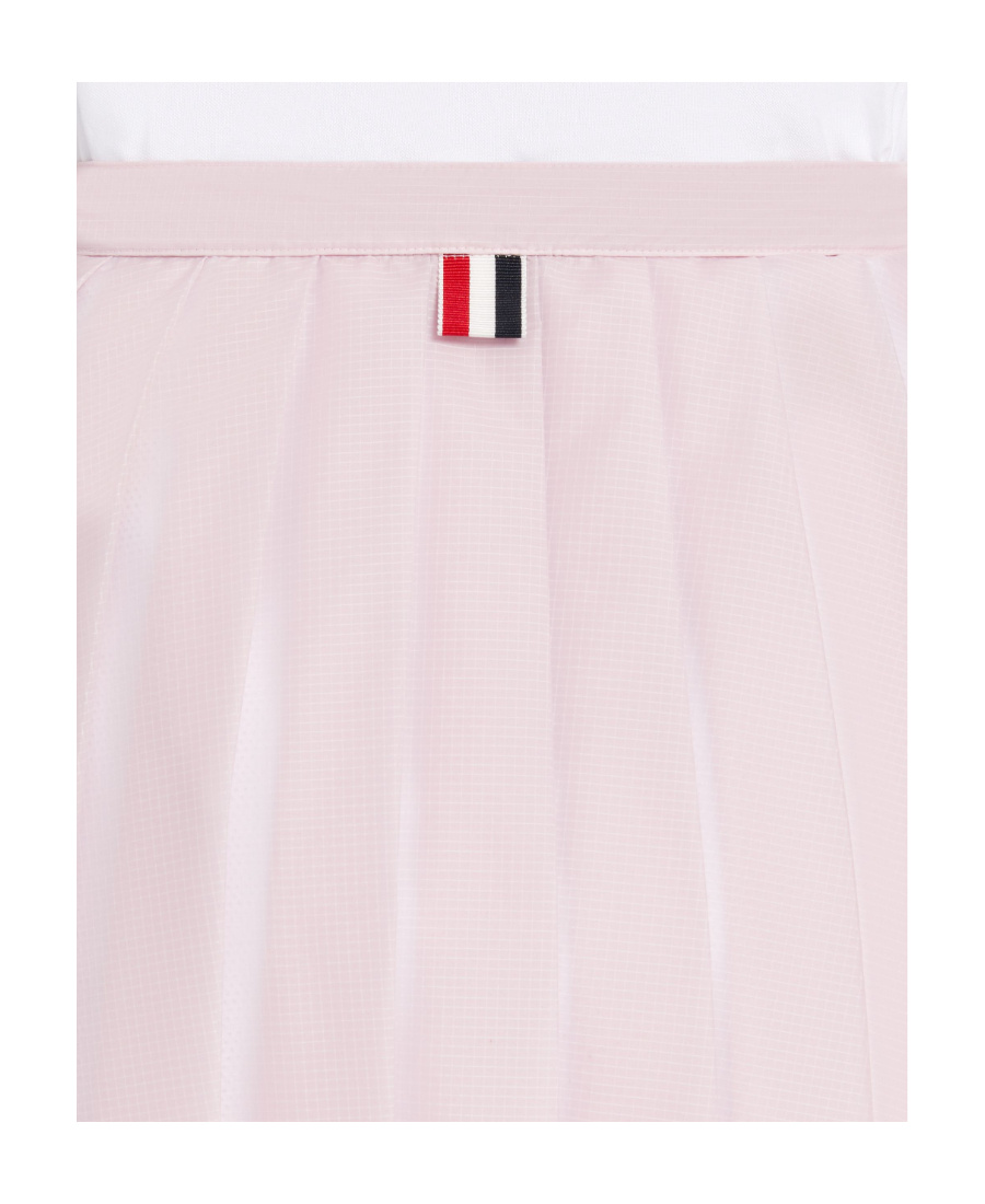 Shop Thom Browne Pleated Midi Skirt In Pink