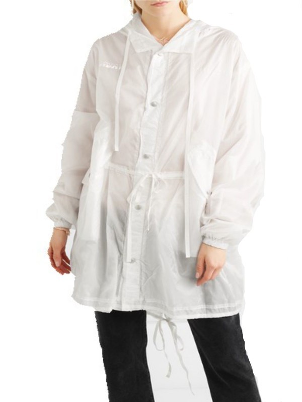 Ben Taverniti Unravel Project White Semi-transparent Casual Jacket In White