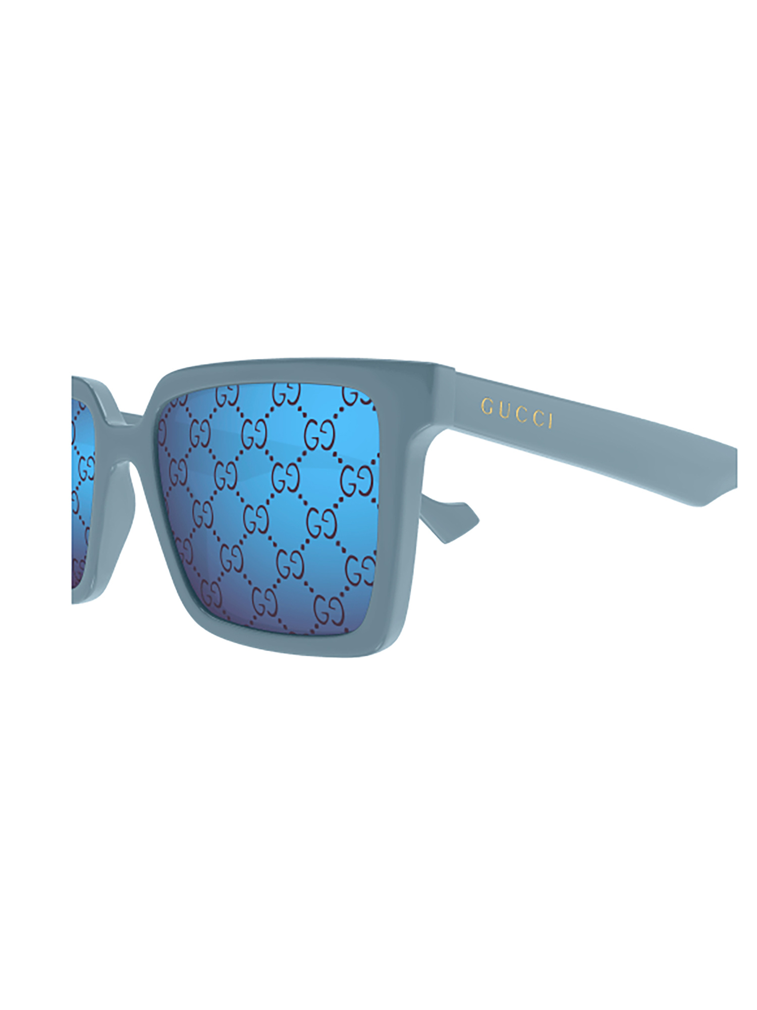 Gucci Rectangle-frame Sunglasses In Blue