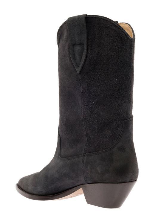Isabel Marant Ankle Boots In Luxurious Calf Velvet Leather With Sleek Design And Quality Finish In Black