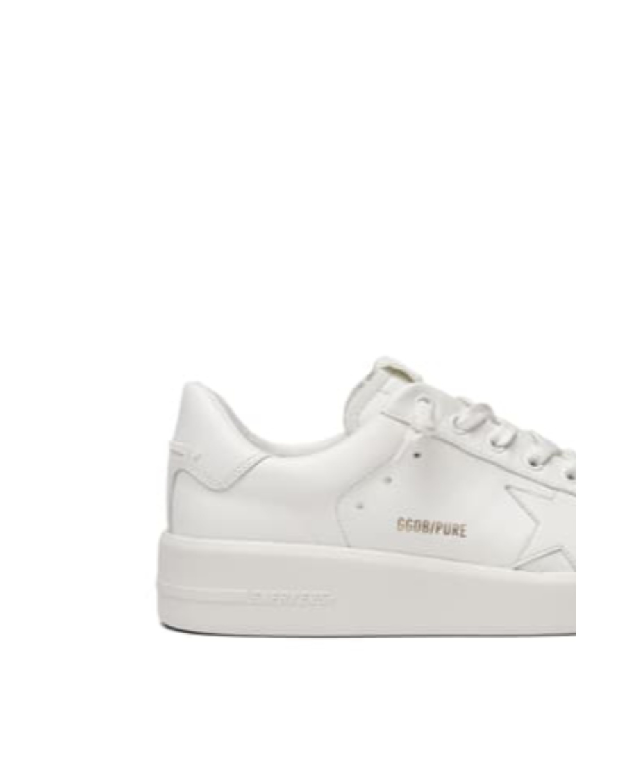 Golden Goose White Front Lace-up Sneakers In White