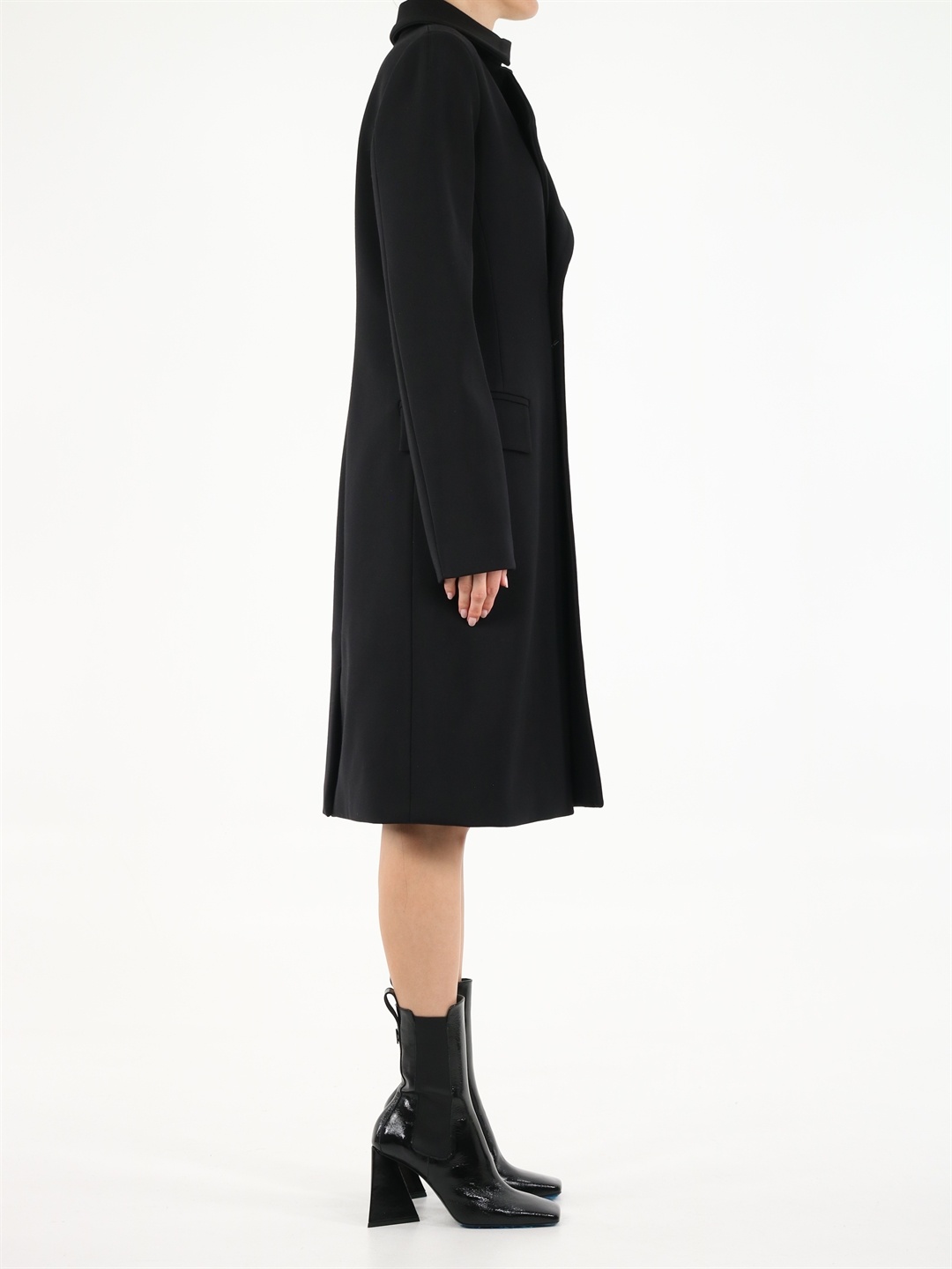 Bottega Veneta Women's Double-breasted Calvary Wool Coat In Black