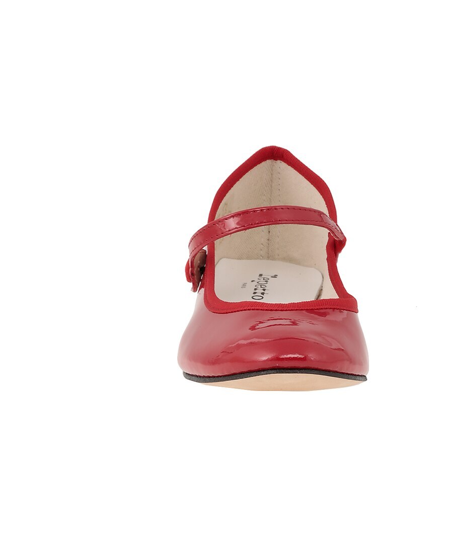 Repetto 30mm Rose Patent Leather Mary Jane Heels In Red