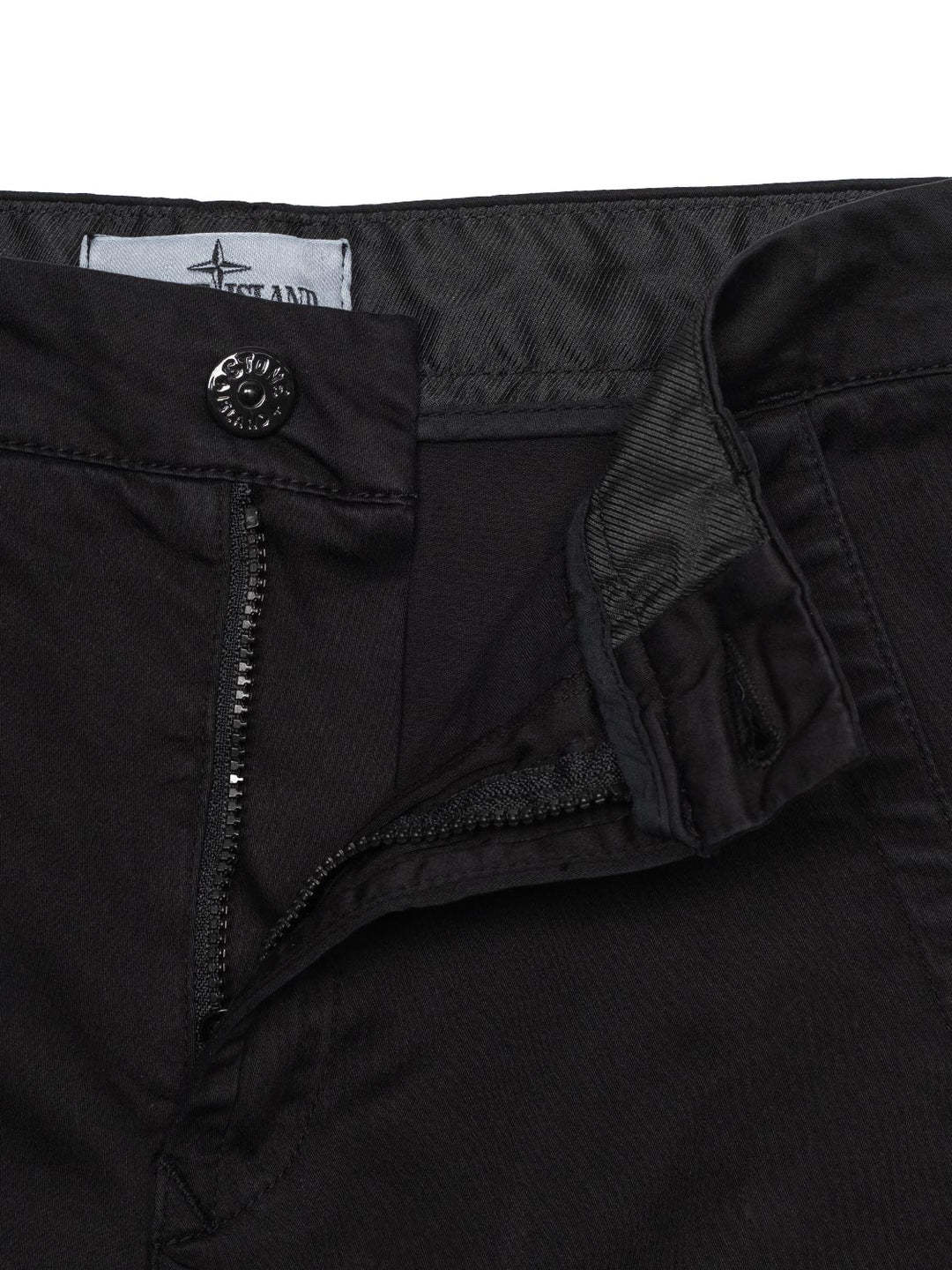Stone Island Belt-loop Casual Pants In Black