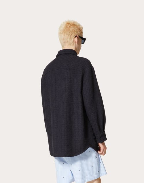 Valentino Vlogo Signature Shirt Jacket In Black
