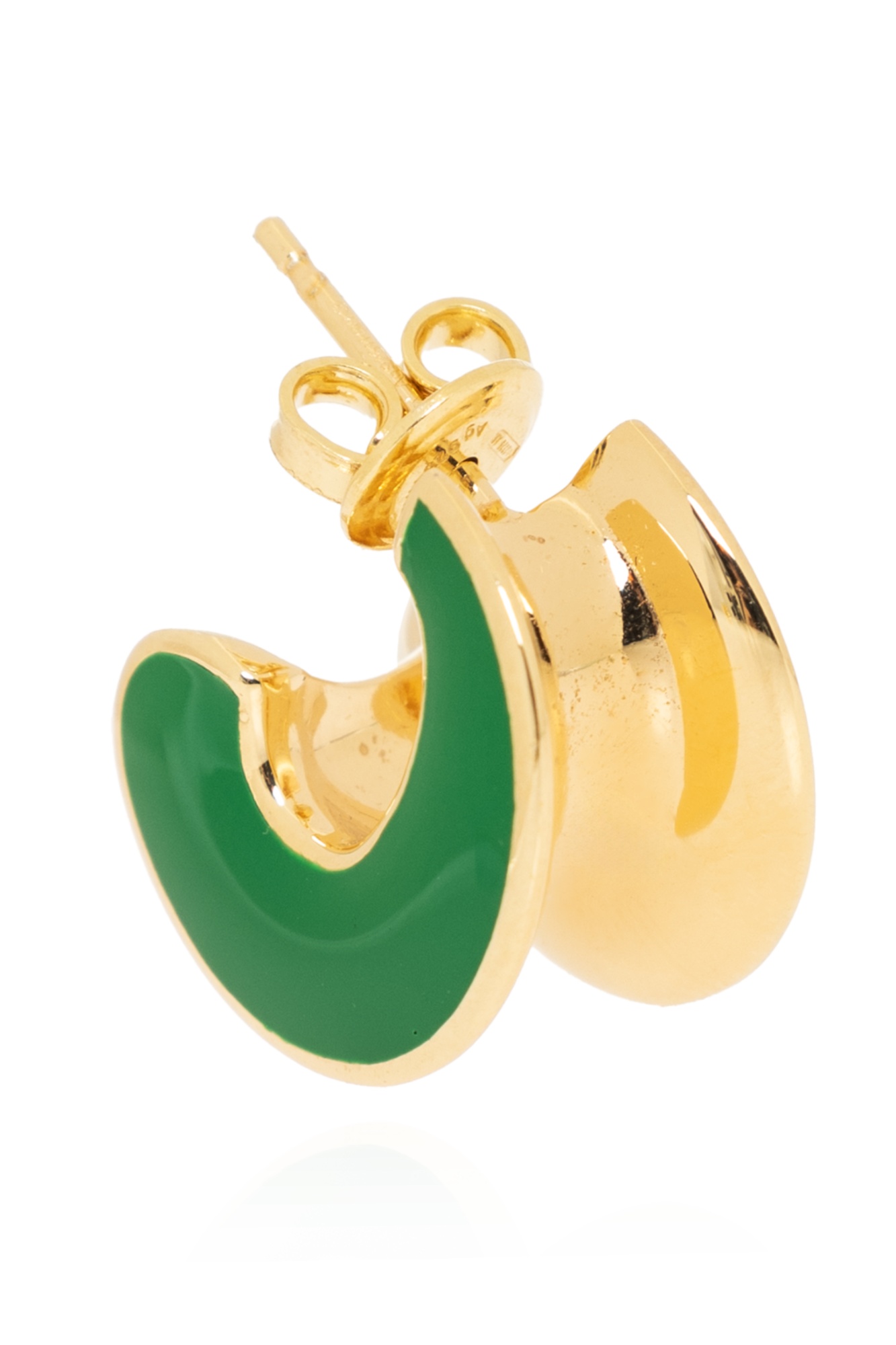 Bottega Veneta Small H Beam Hoop Earrings In Yellow