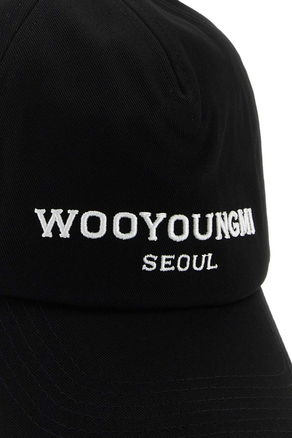 WOOYOUNGMI LOGO-EMBROIDERED COTTON CAP 