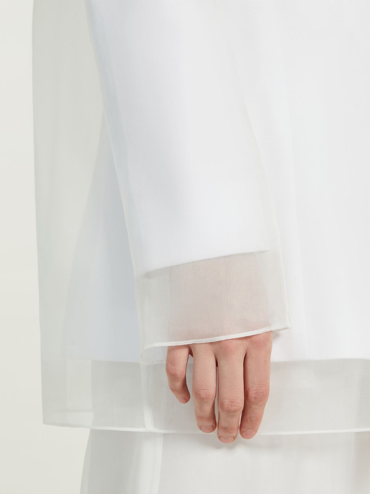 Max Mara Chaqueta De Organza De Seda In White