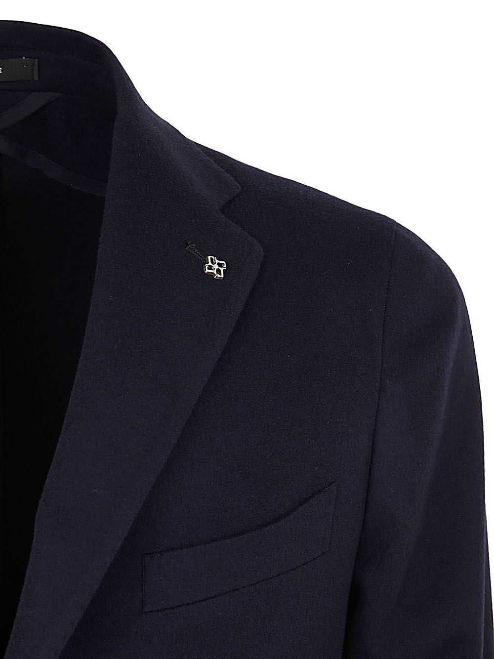 Tagliatore Single-breasted Wool-cashmere Blazer In Blue