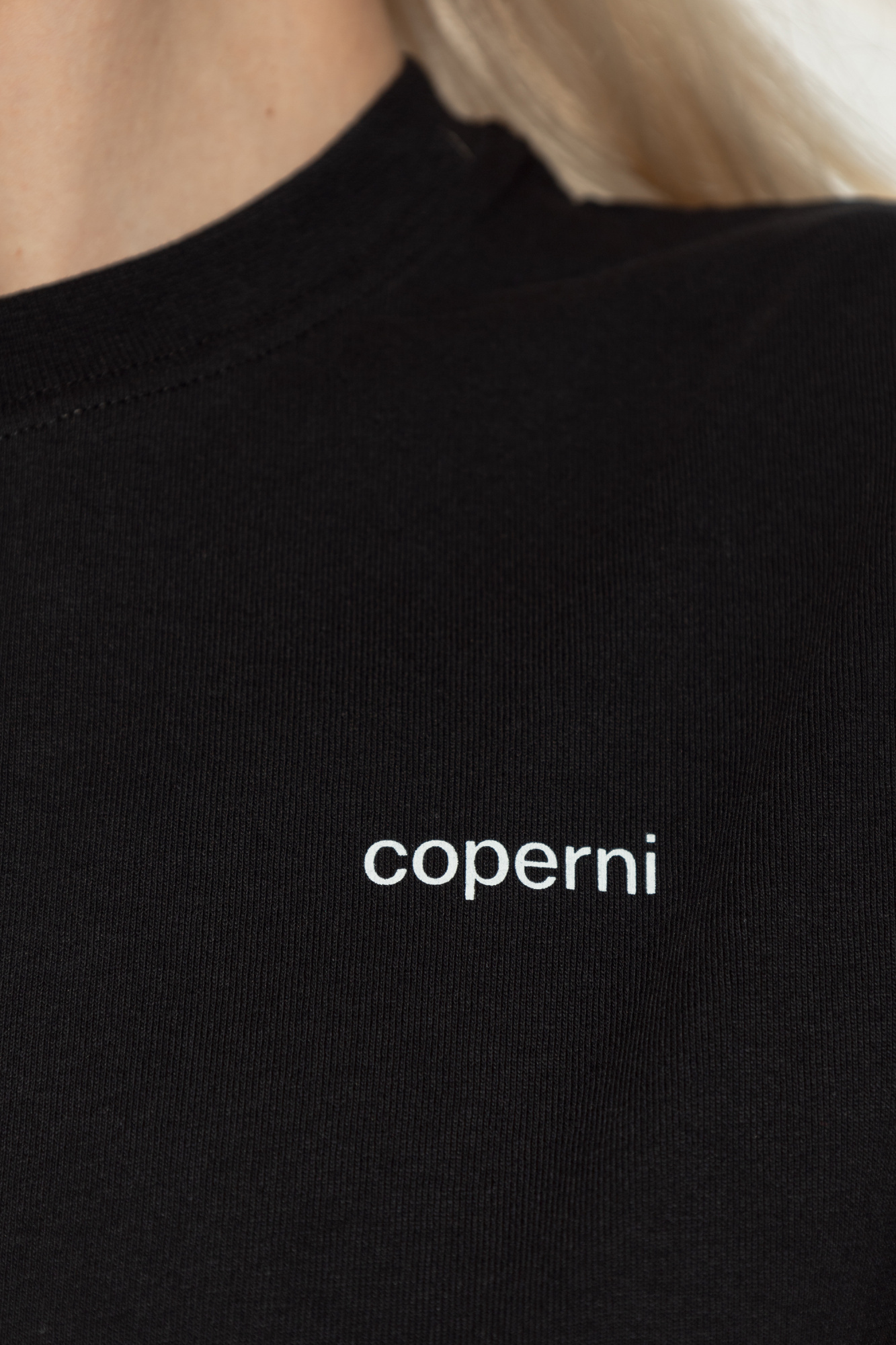Coperni Logo-print Bodysuit In Black