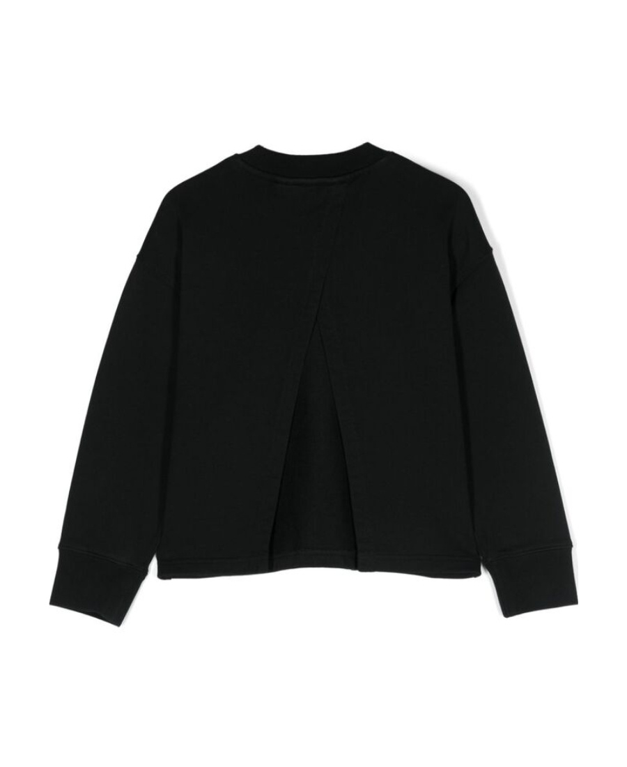 Palm Angels Bear Angel Open-back Sweatshirt In Black