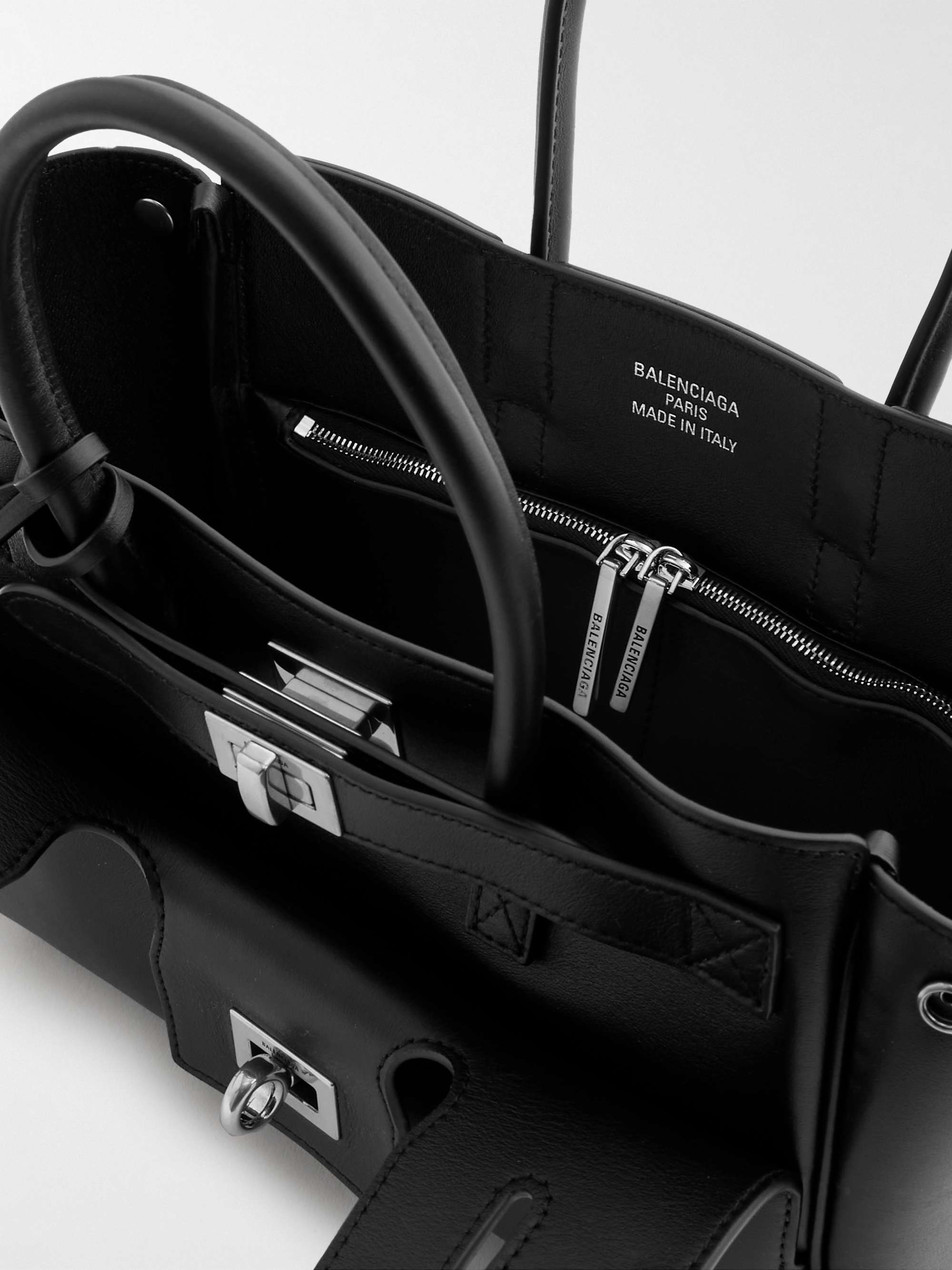 Balenciaga Women's Leather Carry All Bel Air Shopping Bag In Black