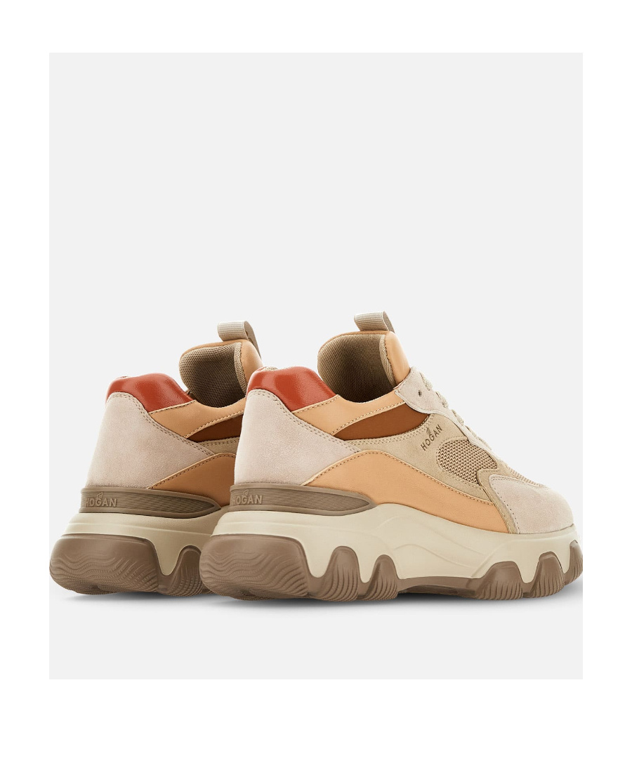 Hogan Hyperactive Panelled Leather Sneakers In Nude