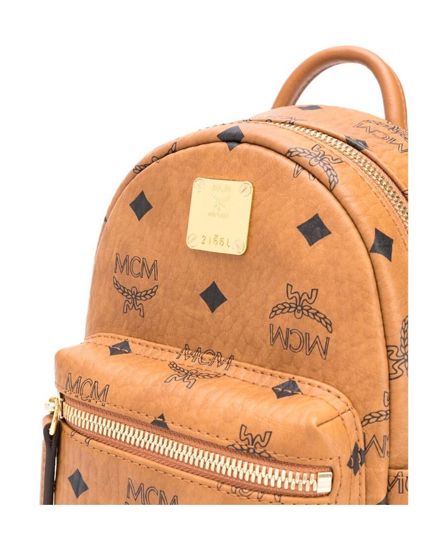 Mcm X-mini Stark Side Stud Convertible Backpack In Brown