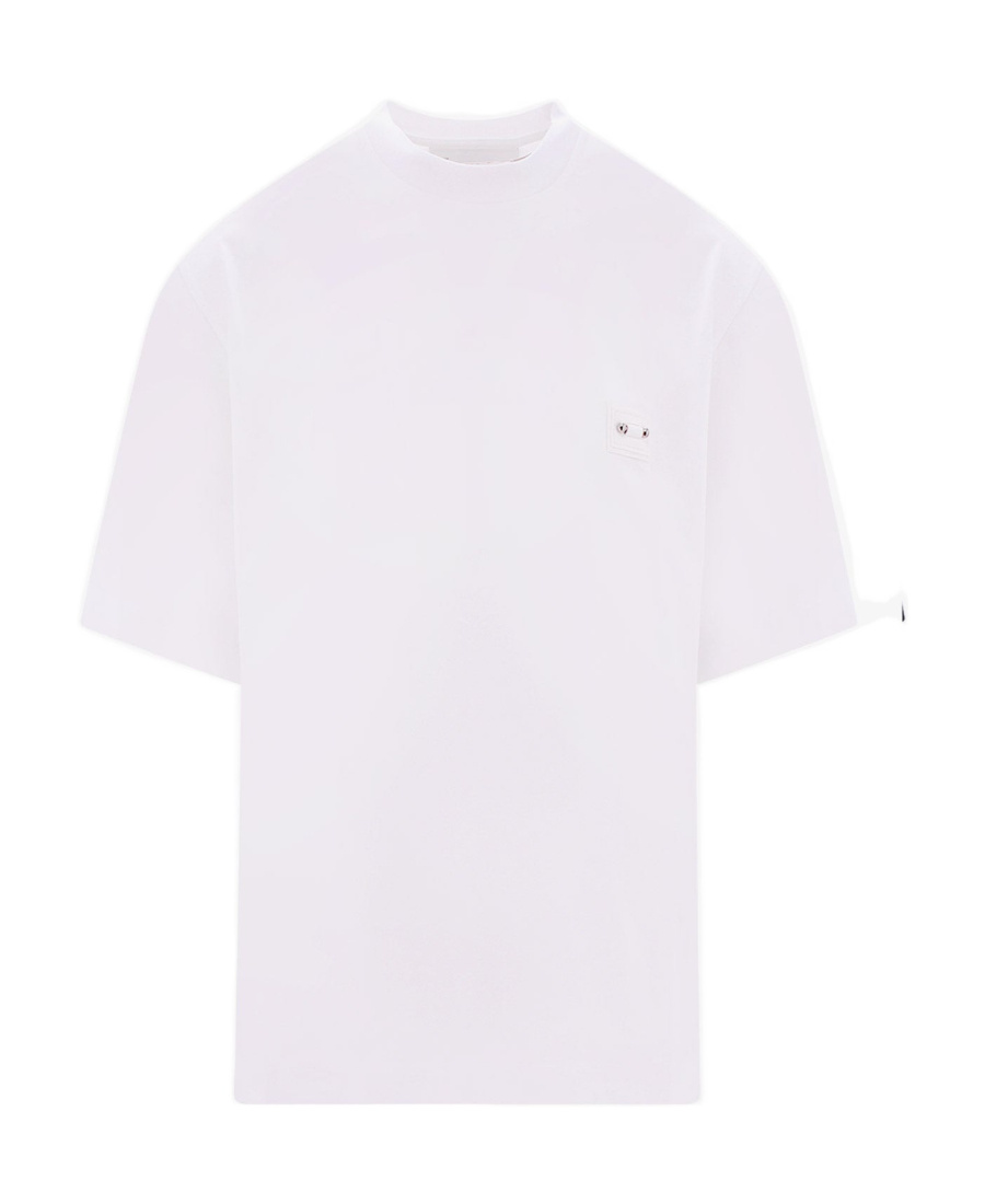 Neil Barrett Logo Patch Crewneck T-shirt In White