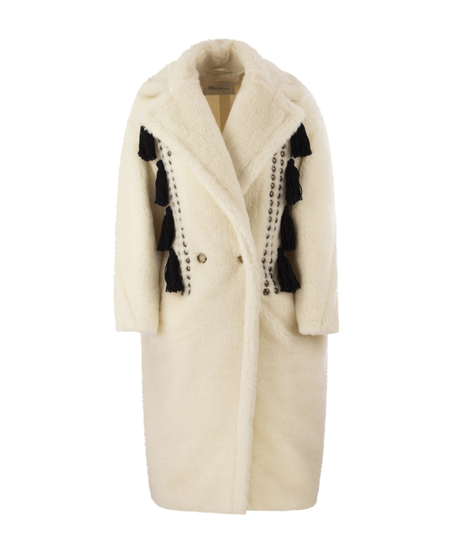 MAX MARA FAUX-FUR DOUBLE-BREASTED COAT