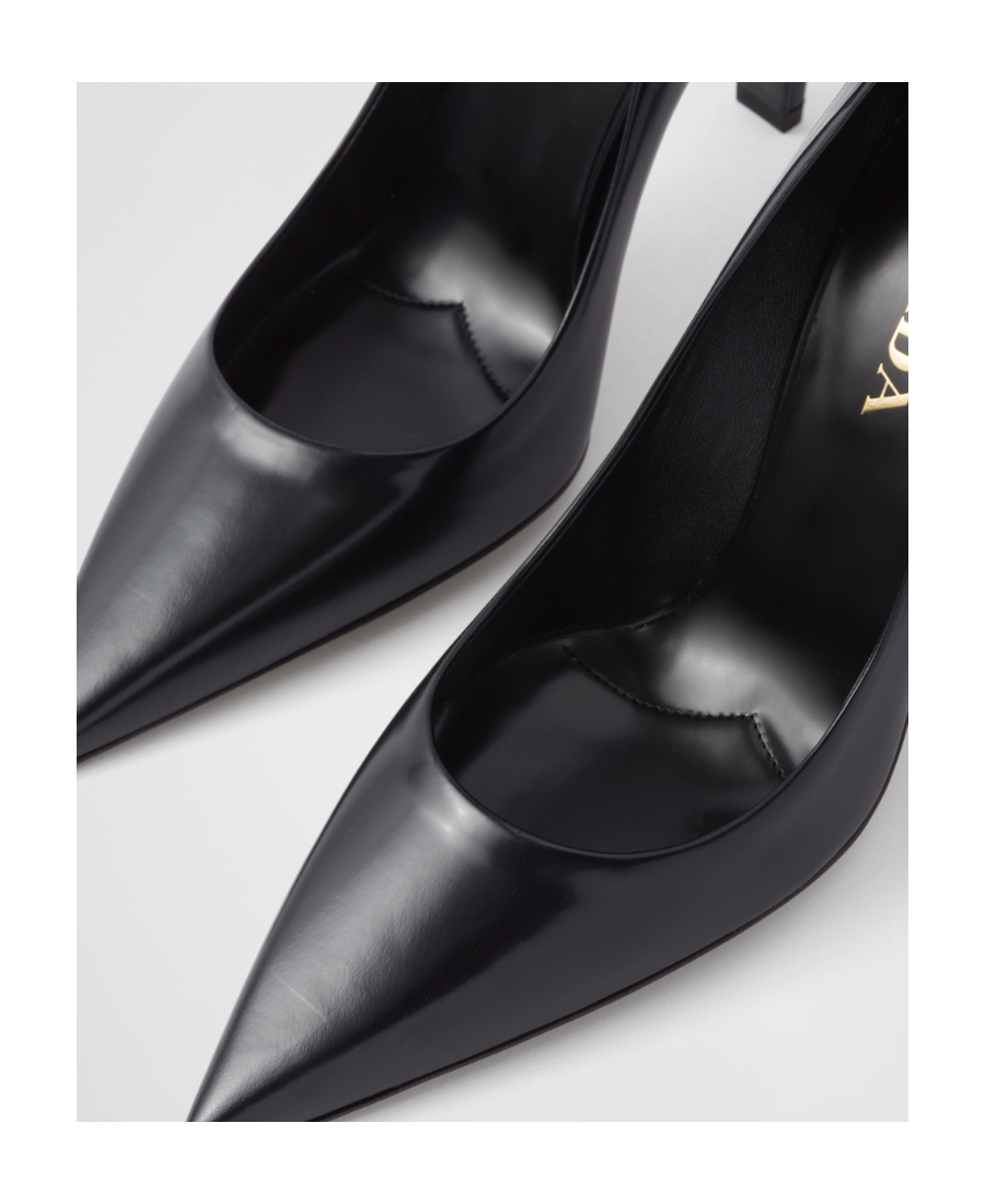 Prada Pointed And Shallow High Heels In Black