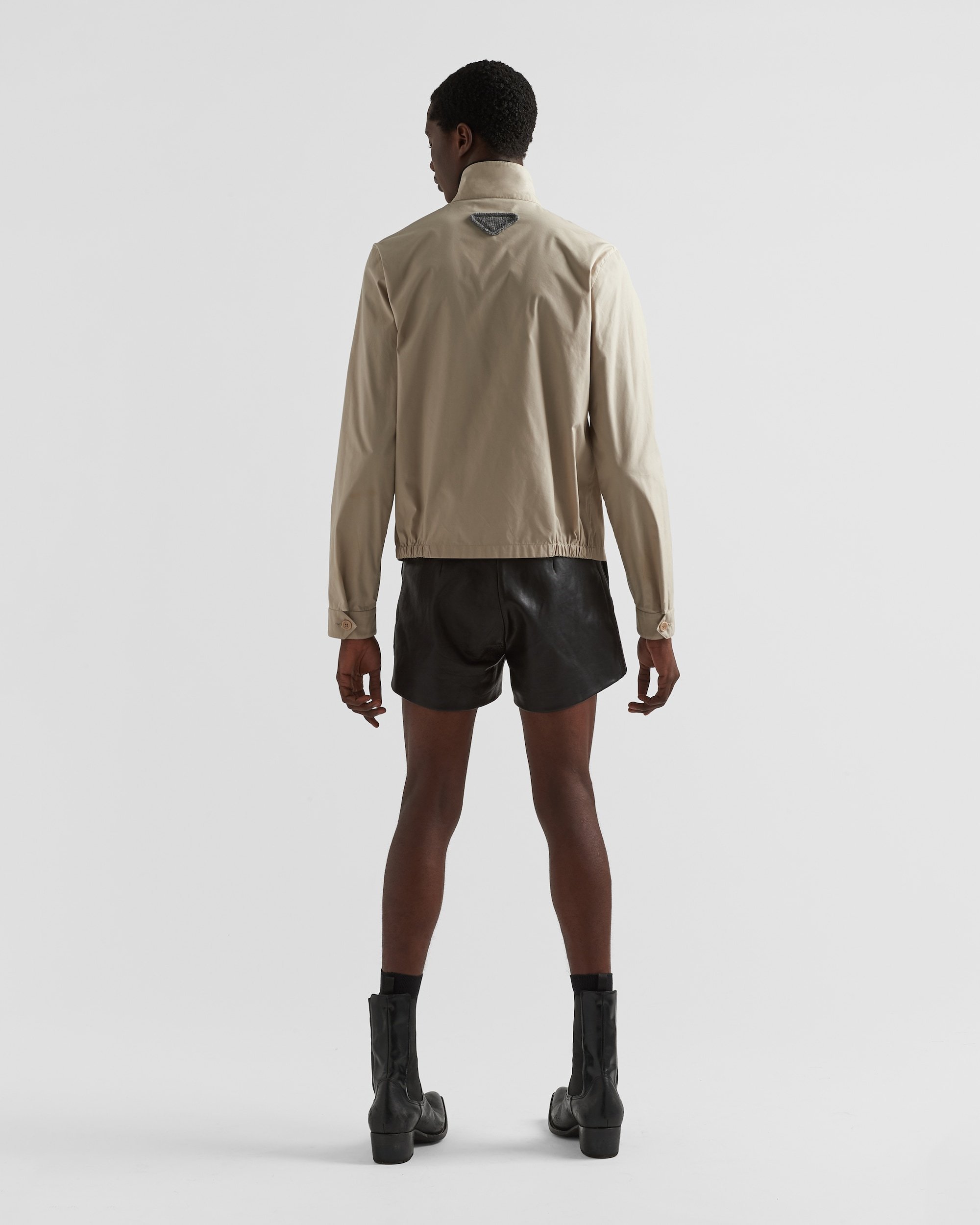 Prada Cotton-blend Bomber Jacket In Nude
