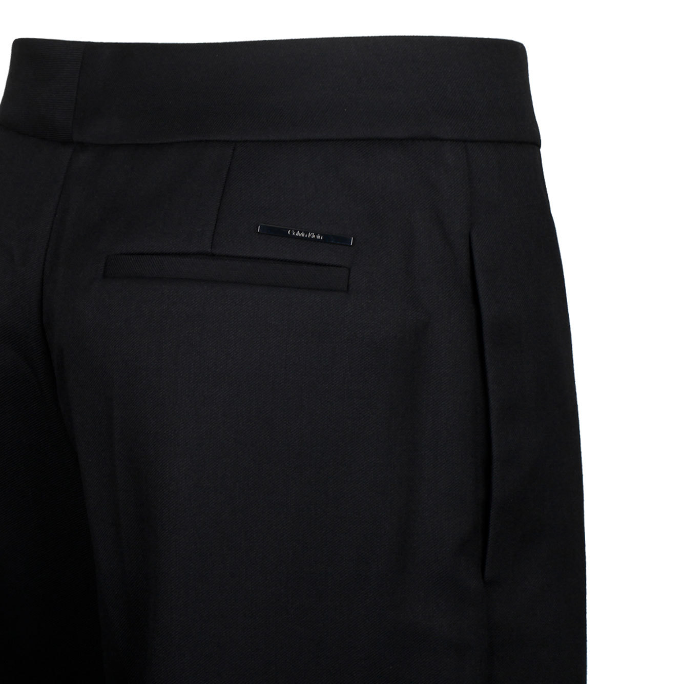 Shop Calvin Klein Wide Leg Tailored Trousers In Black