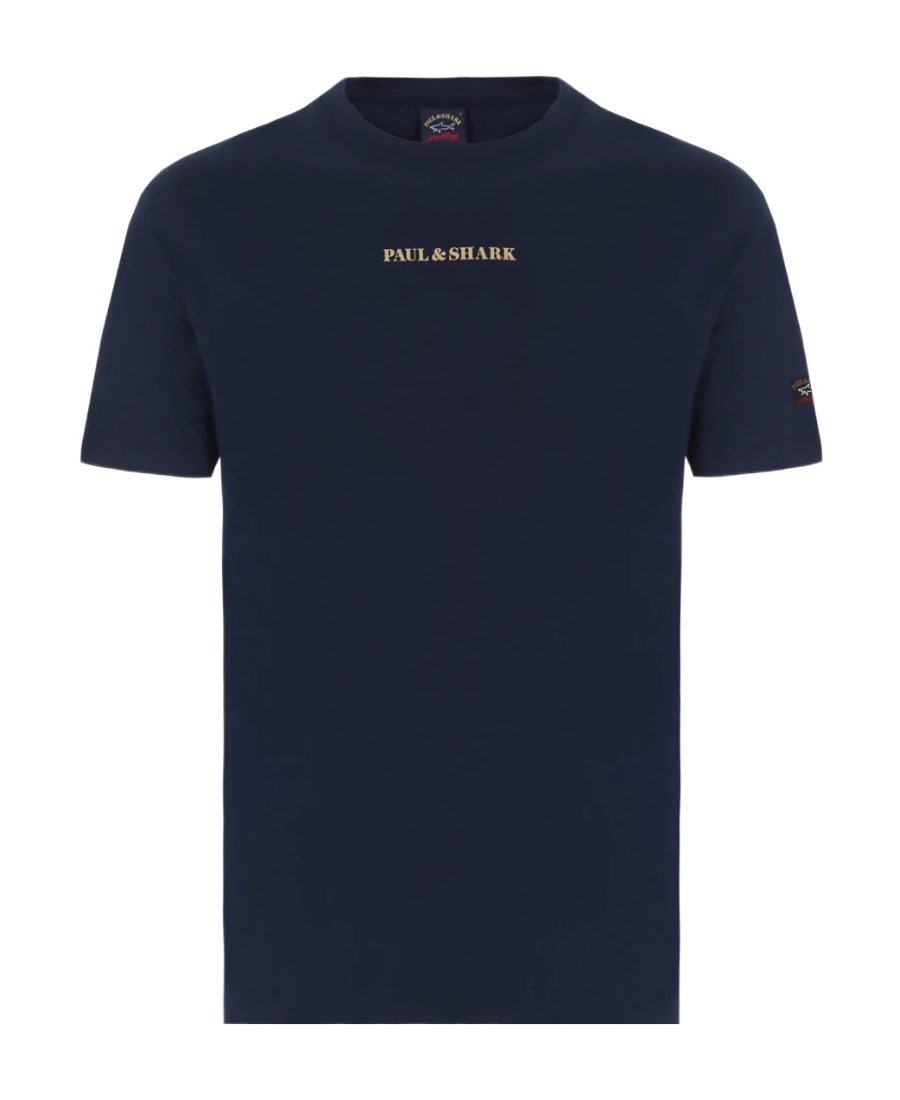Paul & Shark Logo Pattern T-shirt In Black