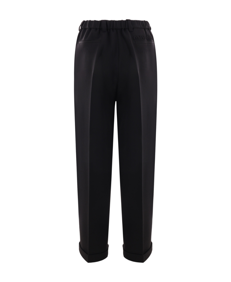 Miu Miu High-waisted Tailored Trousers In Black