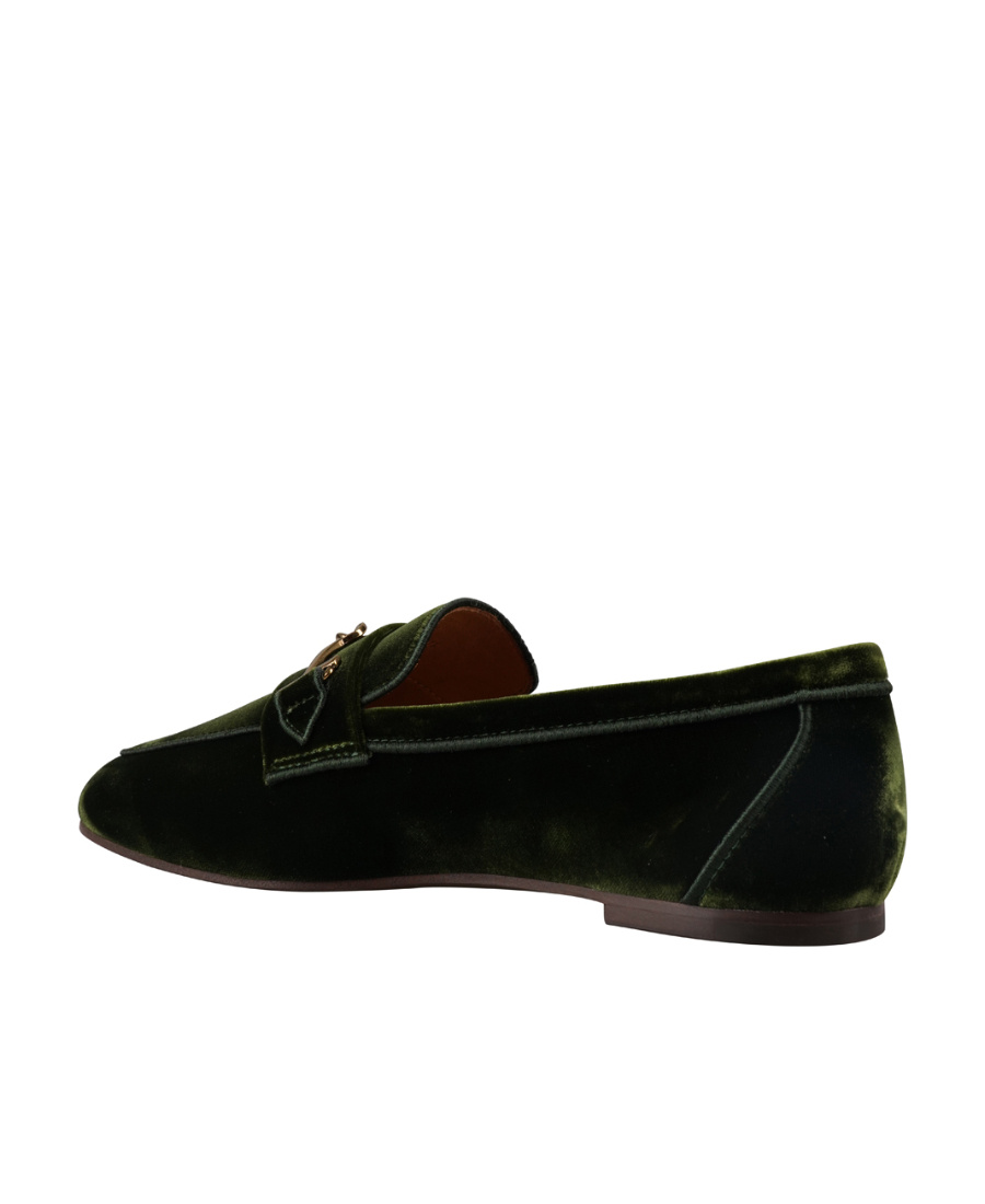 Tod's Velvet Loafers Gold-tone Hardware In Black