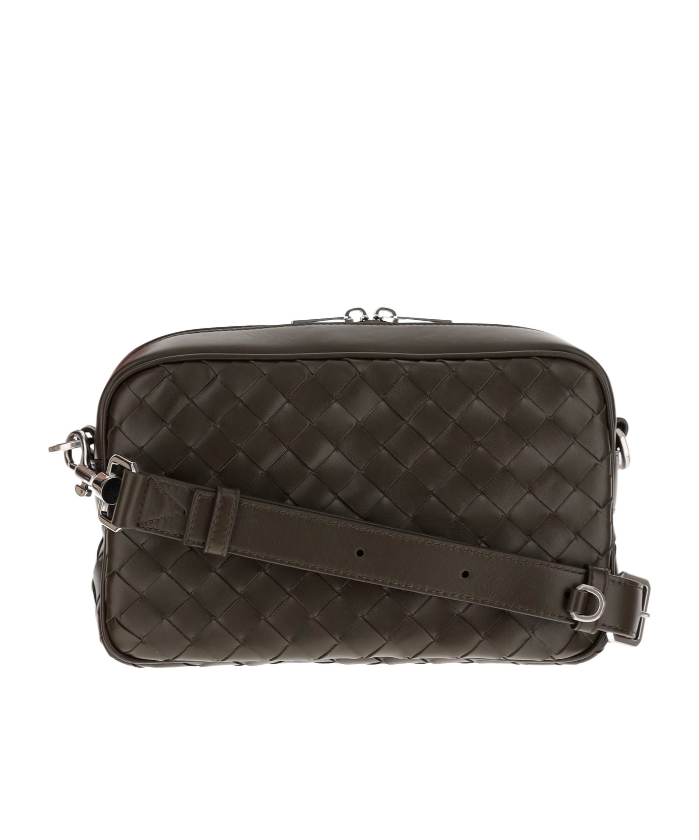 Bottega Veneta Medium Woven Shoulder Bag In Black