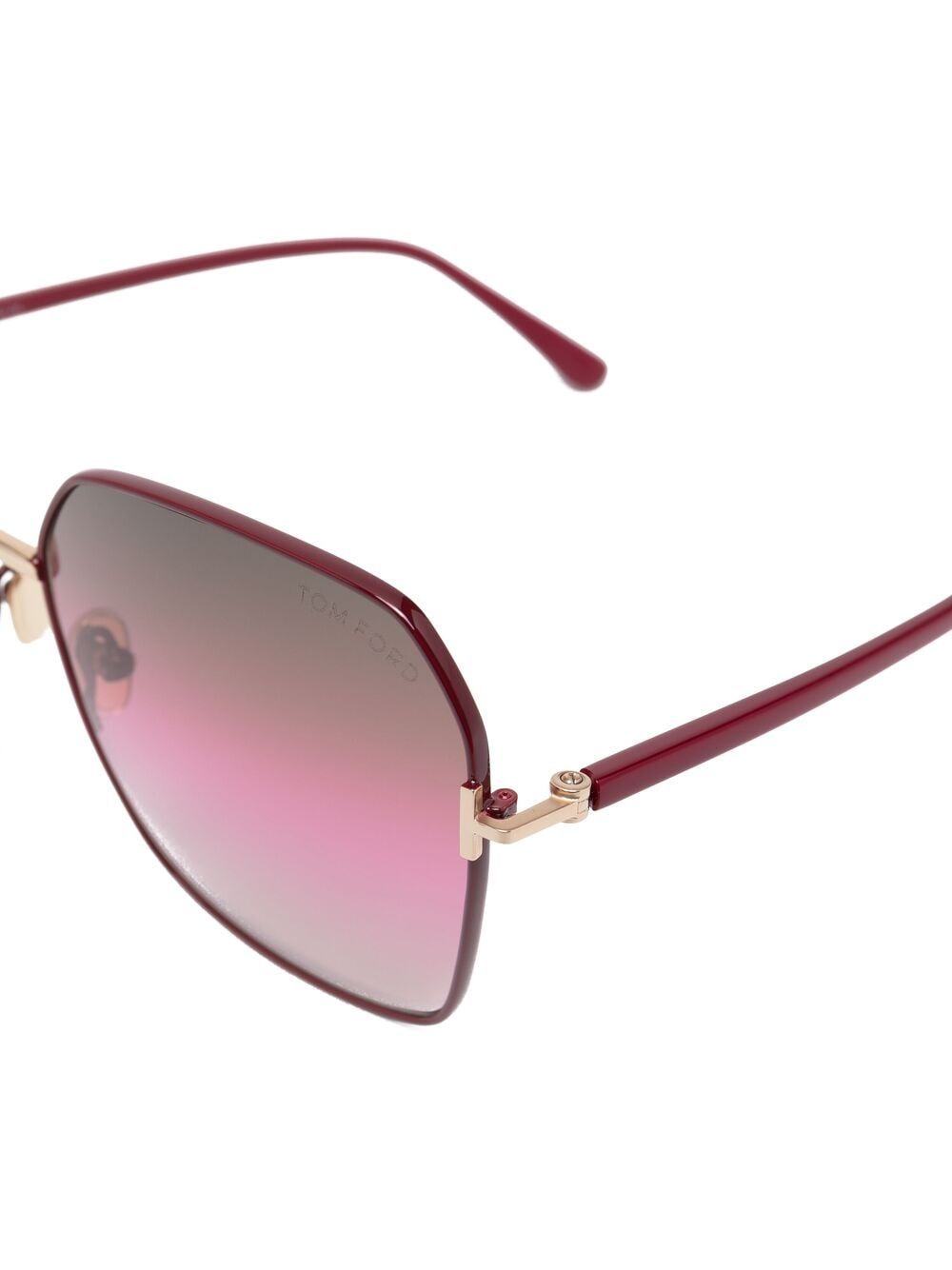 Tom Ford Oversized-frame Gradient Sunglasses In Pink