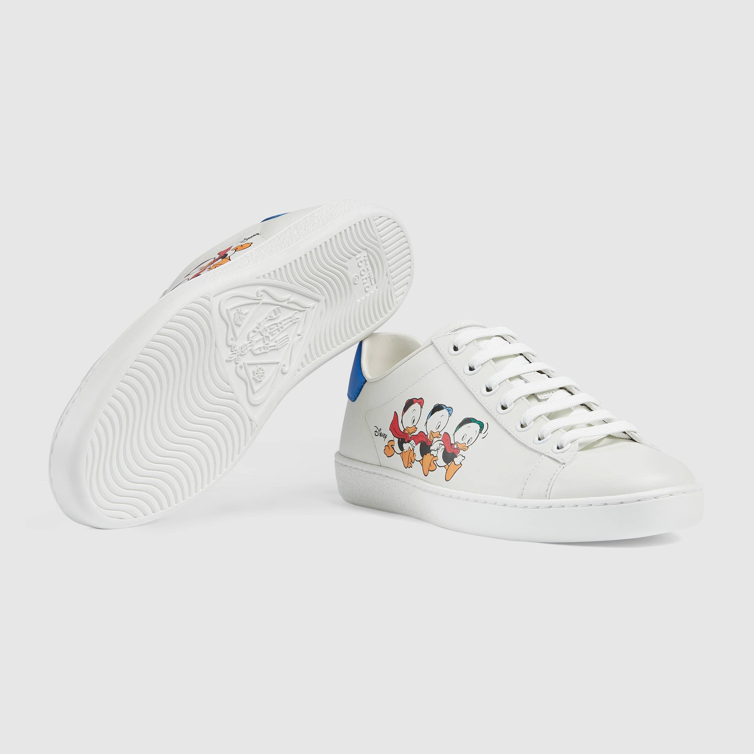 Gucci X Disney Ace Leather Sneaker In Multicolor