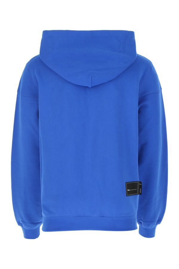 We11 Done Drop Shoulder Hoodie In Blue
