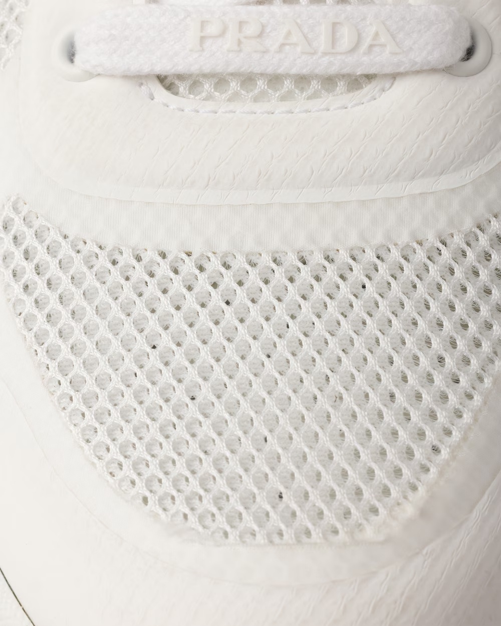 Prada Prax 2.0 Fabric Sneakers In White