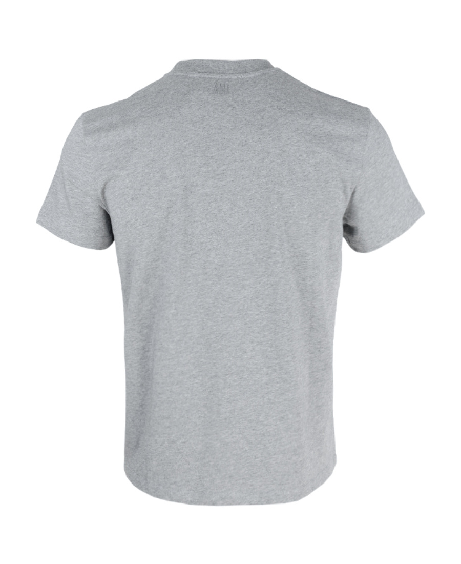 Ami Alexandre Mattiussi Ami Paris Ami De Coeur Logo Embroidered Crewneck T-shirt In Gray