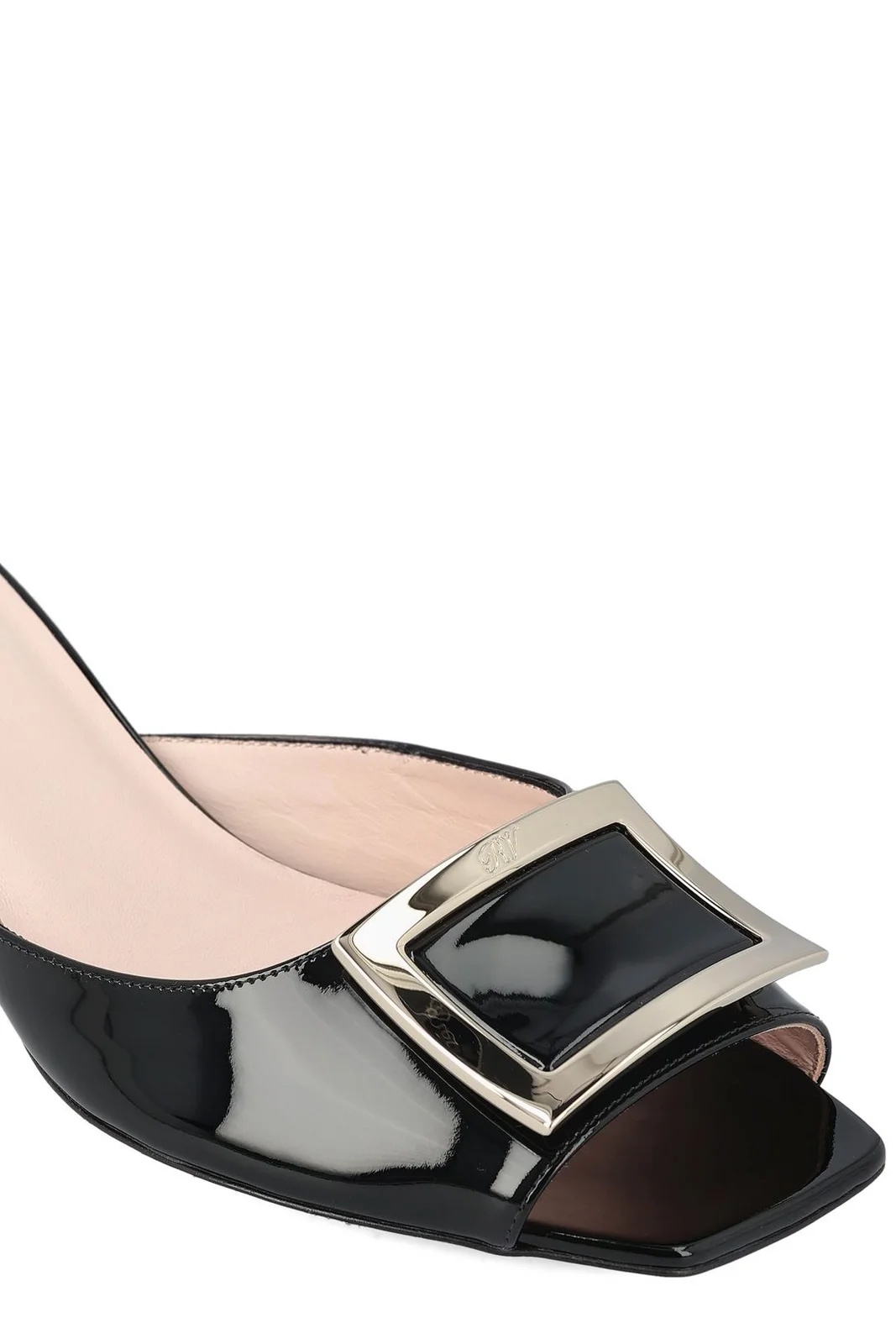 ROGER VIVIER ROGER VIVIER LOGO ENGRAVED SLIP-ON MULES