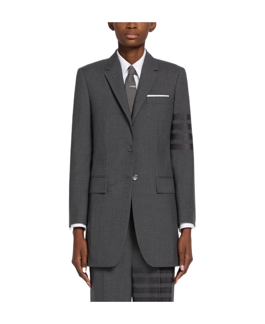 Thom Browne 4-bar Stripe Wool Blazer In Black