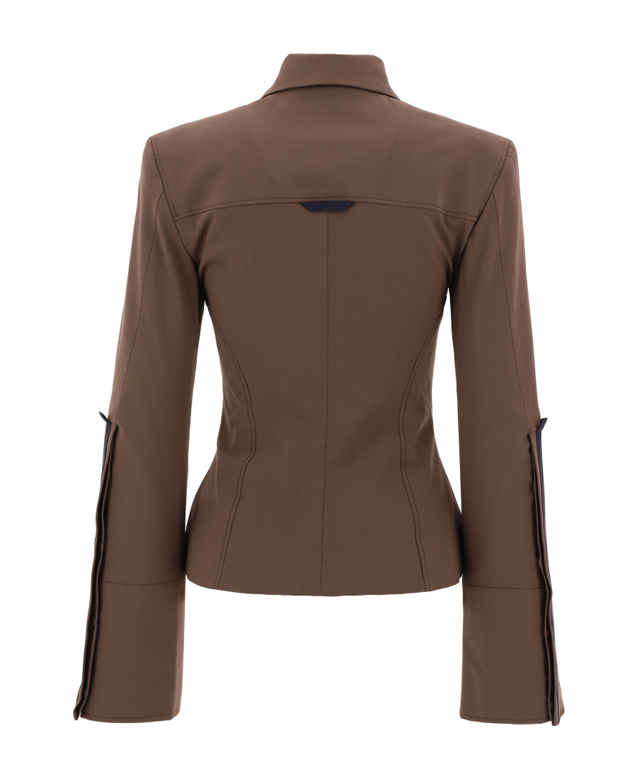 Jacquemus Crema Fitted Buttoned Jacket