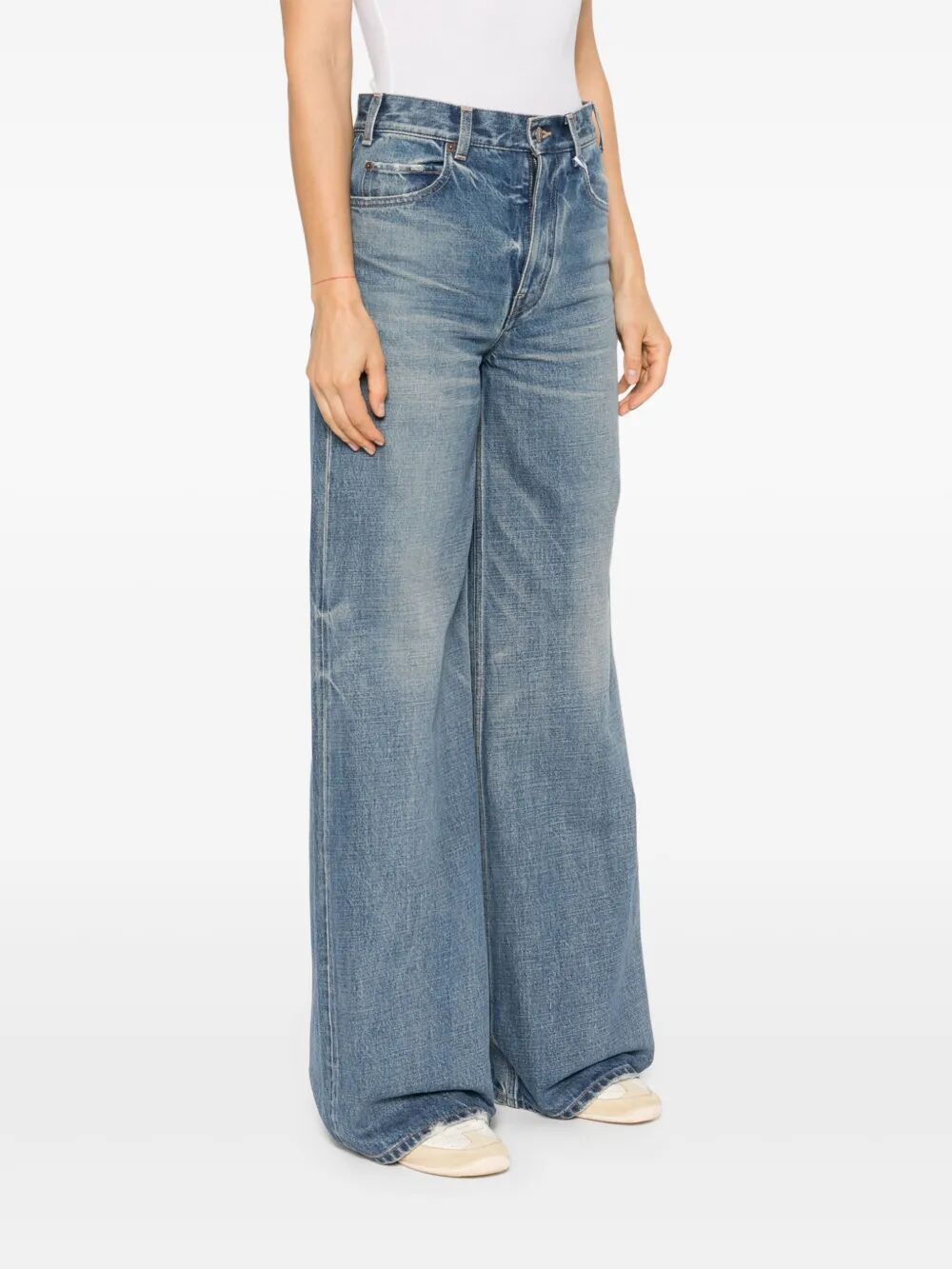 Celine Belt-loop Jeans In Gray