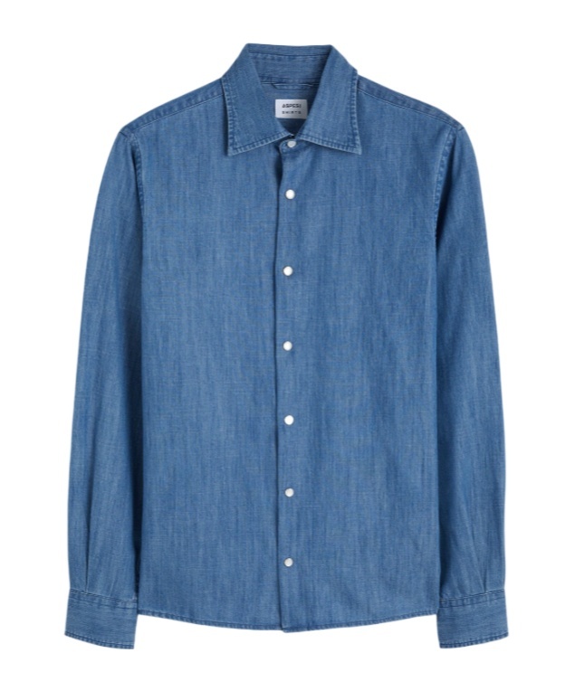 ASPESI LONG-SLEEVED DENIM SHIRT