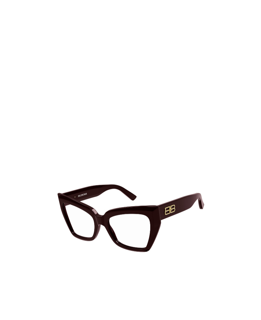 Balenciaga Logo-plaque Cat-eye Frame Glasses In Black