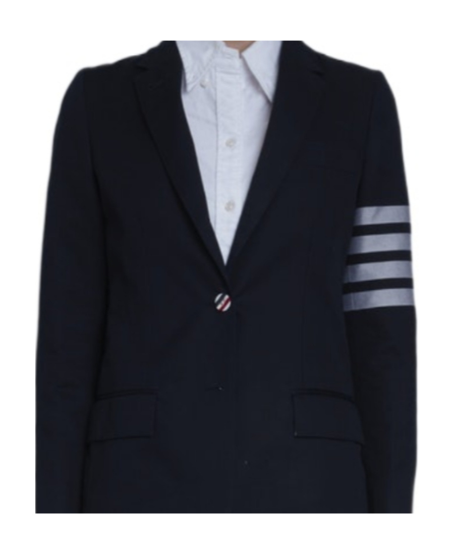 Thom Browne 4-bar Stripe Single-breasted Blazer In Black