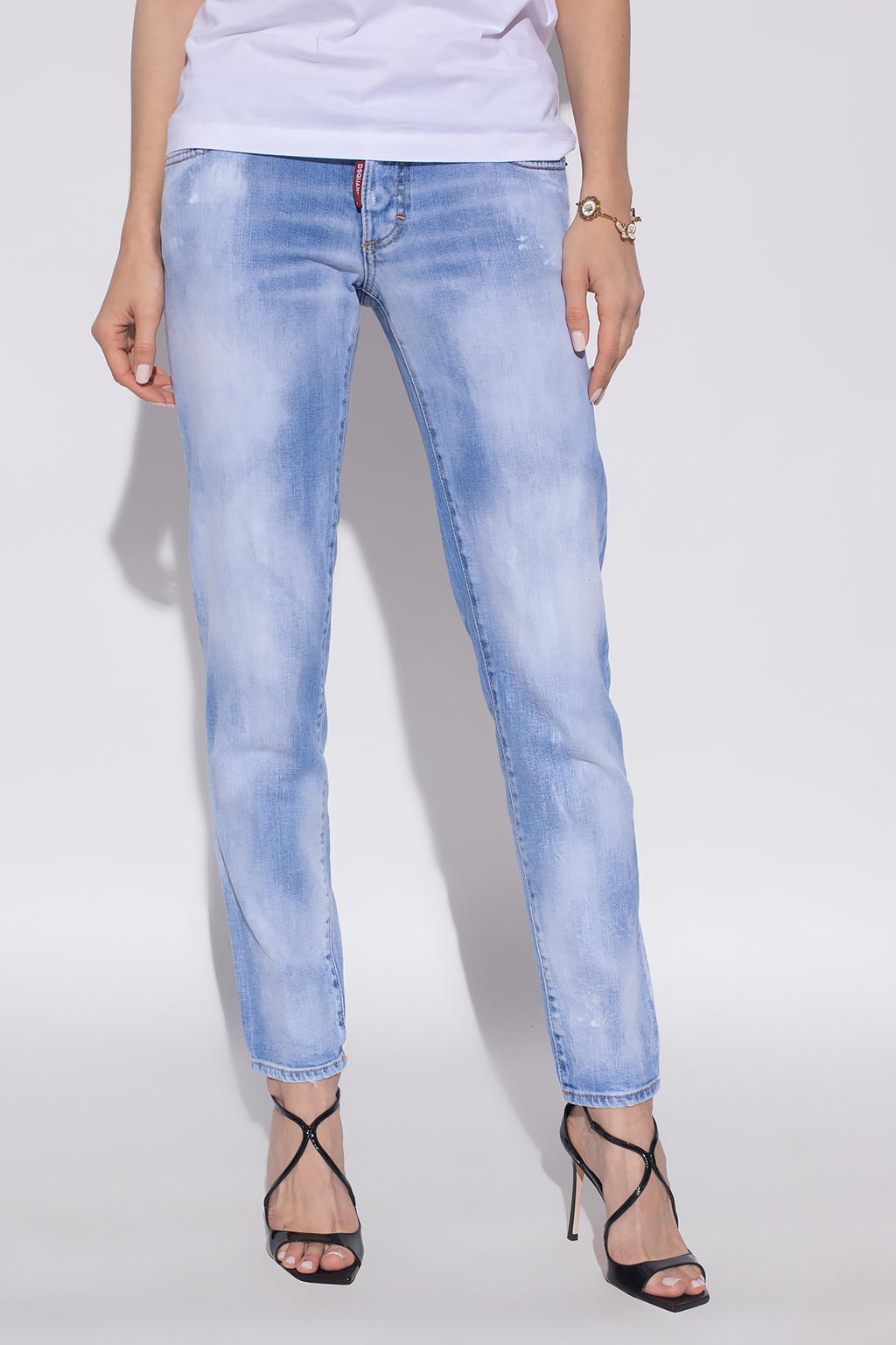 Dsquared2 Mid-rise Skinny Jeans In Blue