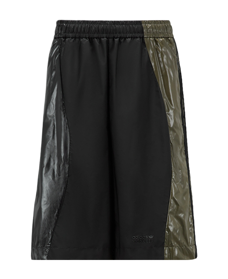 Moncler Man Bermuda Shorts Man Green Bermuda Shorts In Black