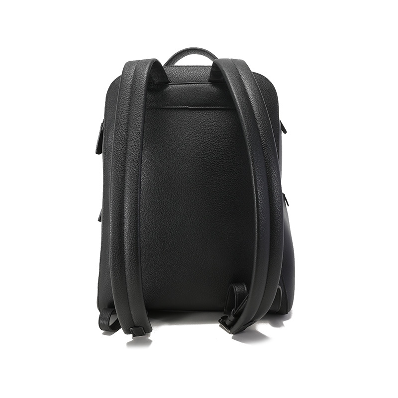 Giorgio Armani Logo-stamp Leather Backpack
