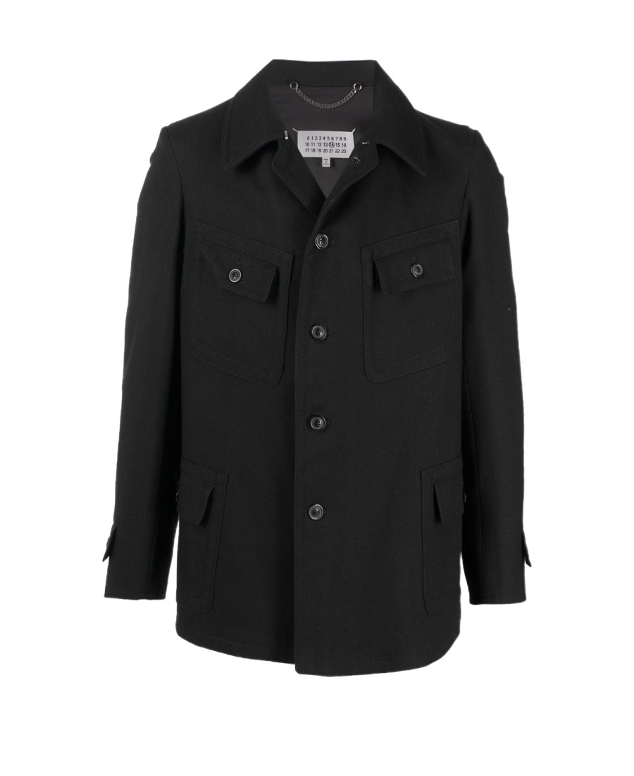 Maison Margiela Single-breasted Denim Jacket In Black