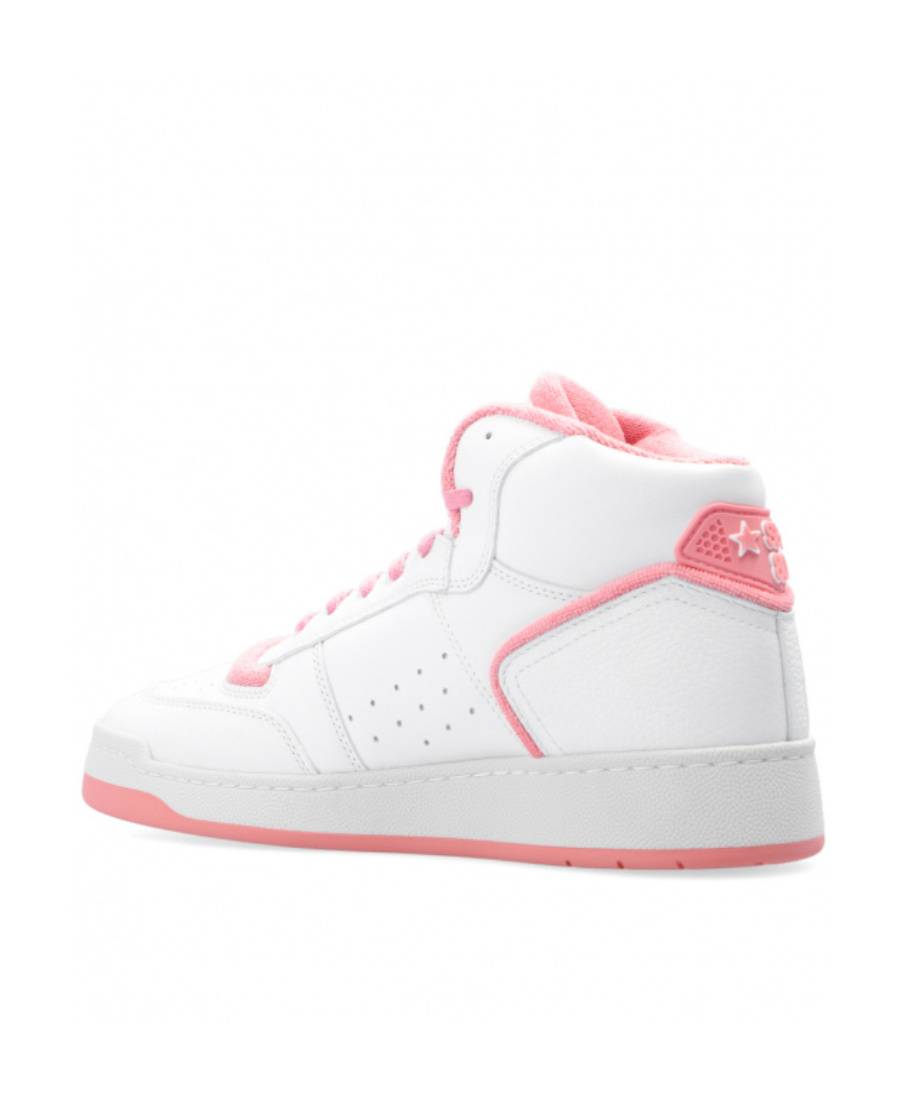 Saint Laurent High-top Leather Sneakers In White
