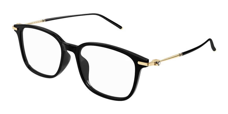 Montblanc Eyewear Rectangular Frame Glasses In Black