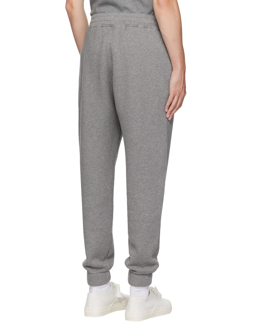 Maison Kitsuné Elasticated-waistband Cotton Track Pants In Gray