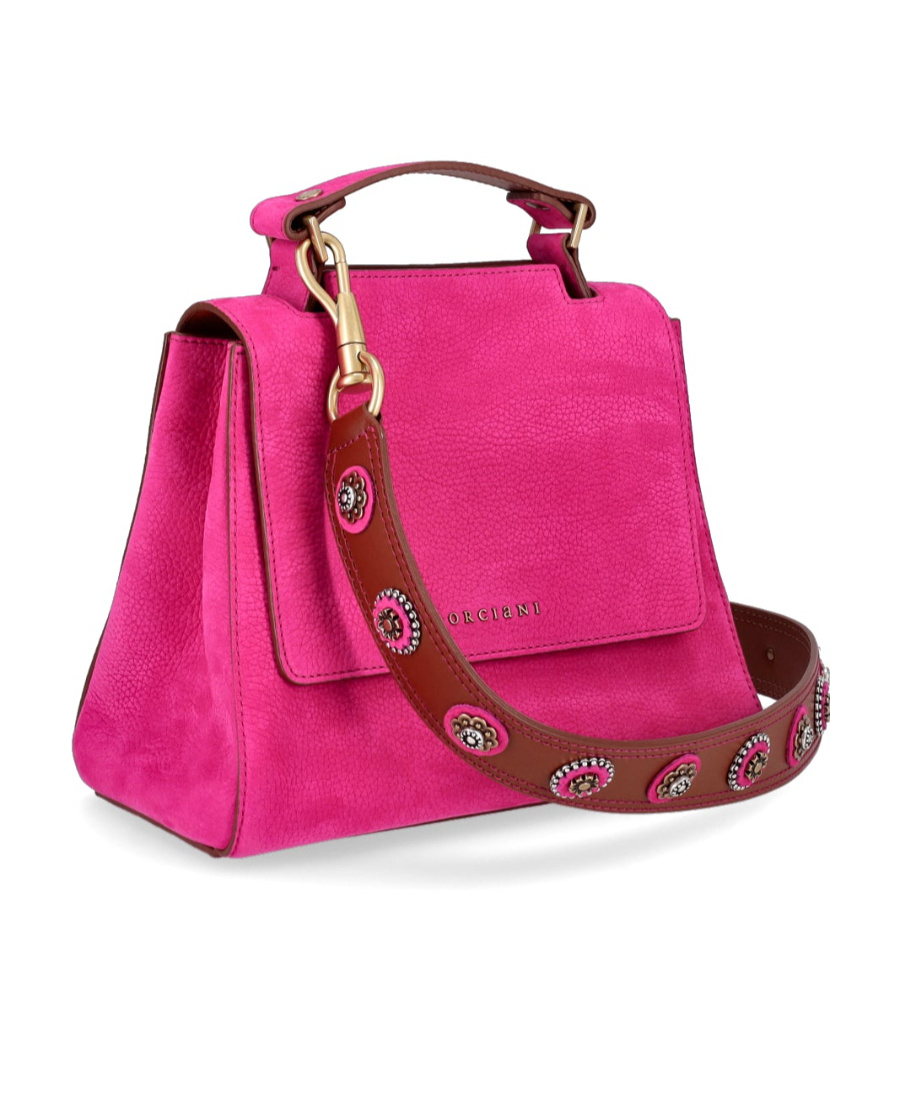 Orciani Logo Shoulder Bag In Pink